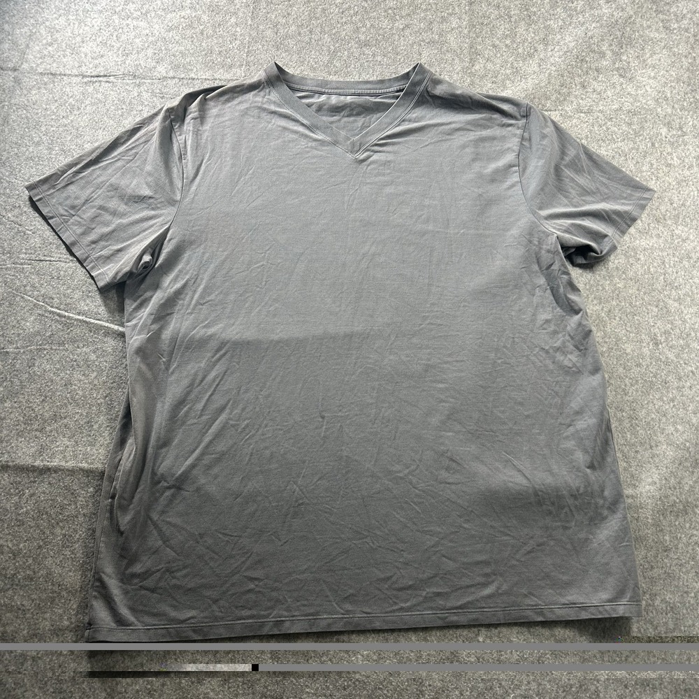 Lululemon Shirt Mens Large Gray Fundamental Tee V-Neck Stretch Athleisure Gym
